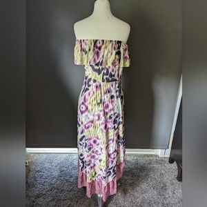 Anthropologie LILKA Ostara High/Low Strapless Boho Dress (Sz M)